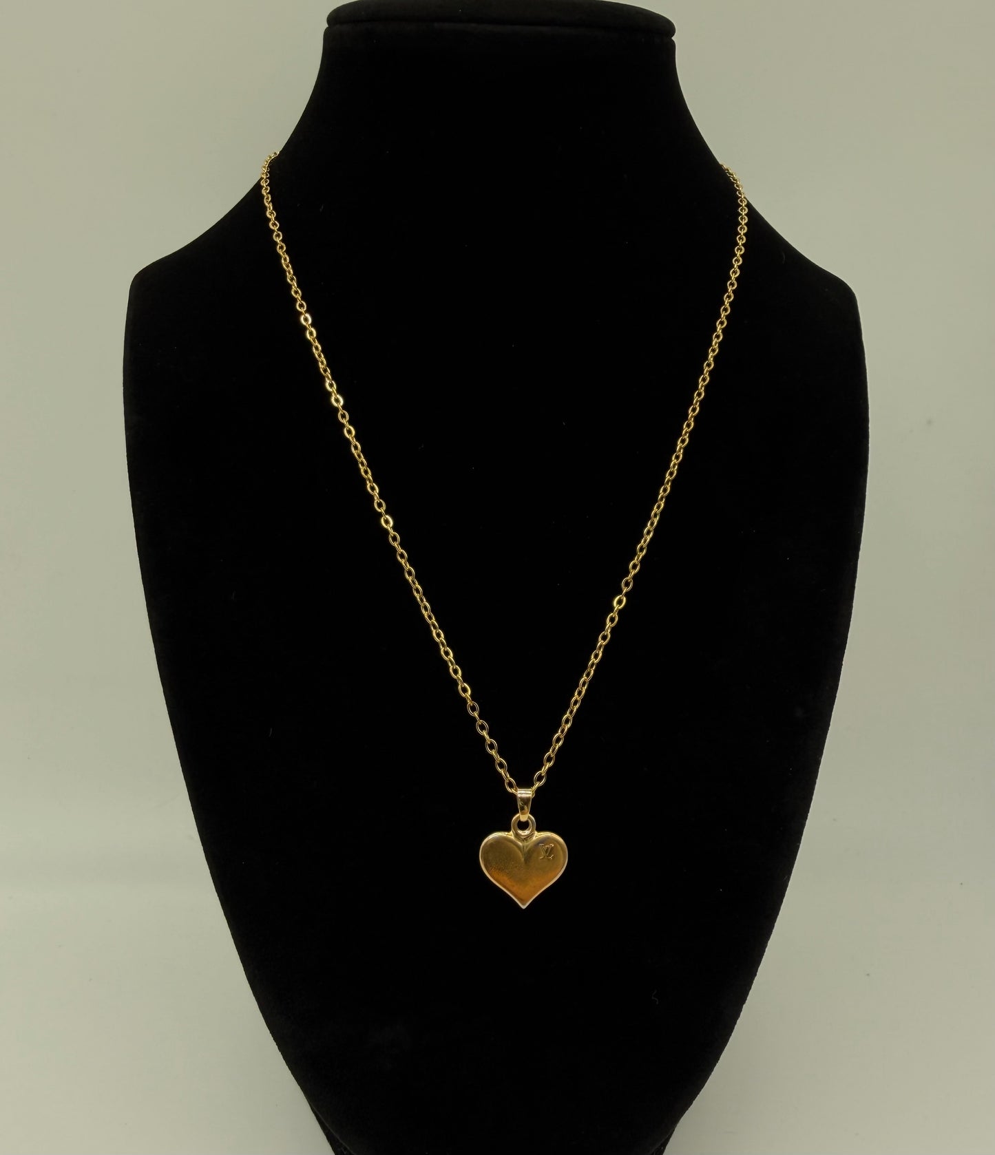 Louis Vuitton Heart UpCyled Charm Necklace