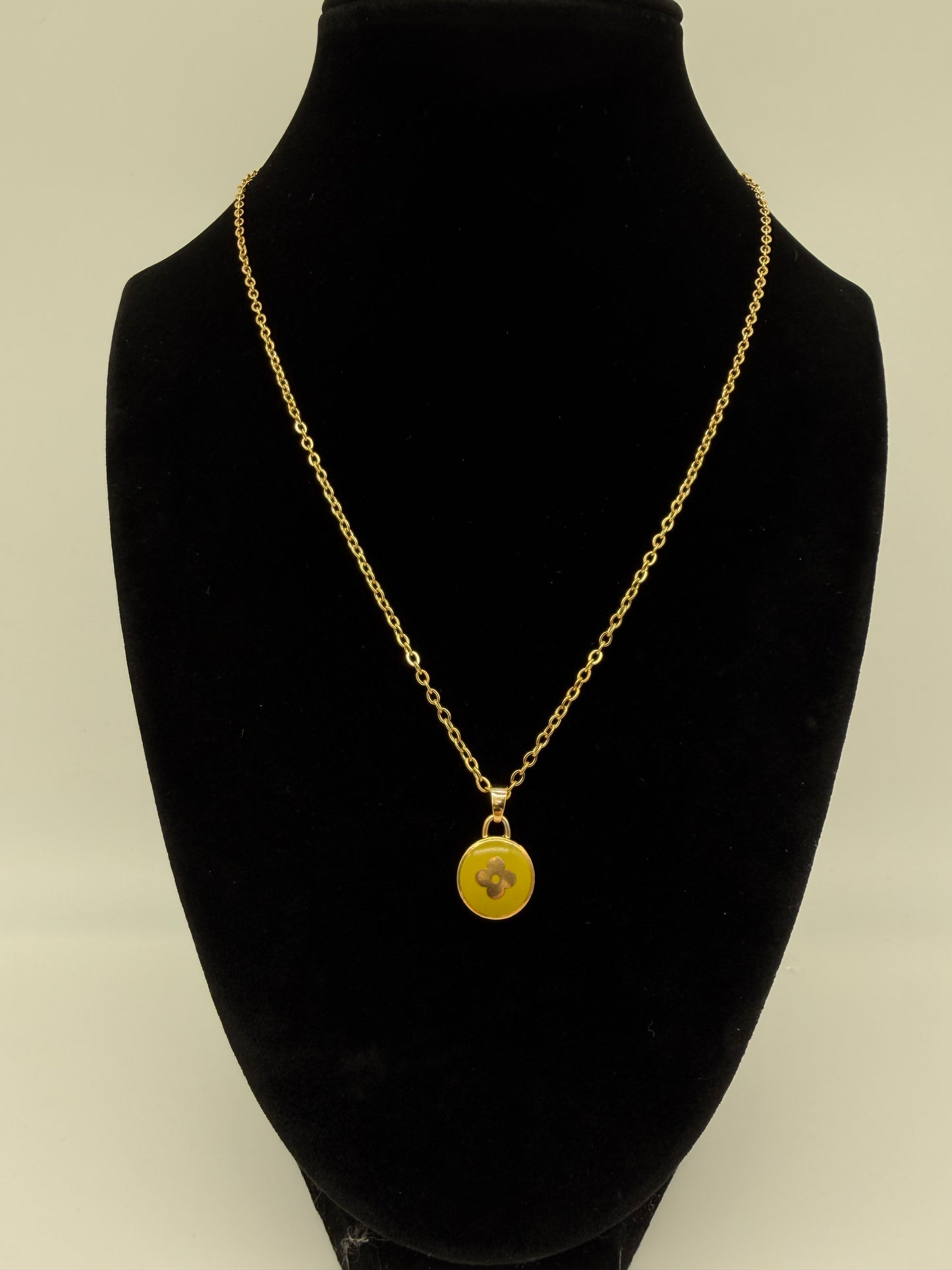 Louis Vuitton Yellow UpCyled Charm Necklace