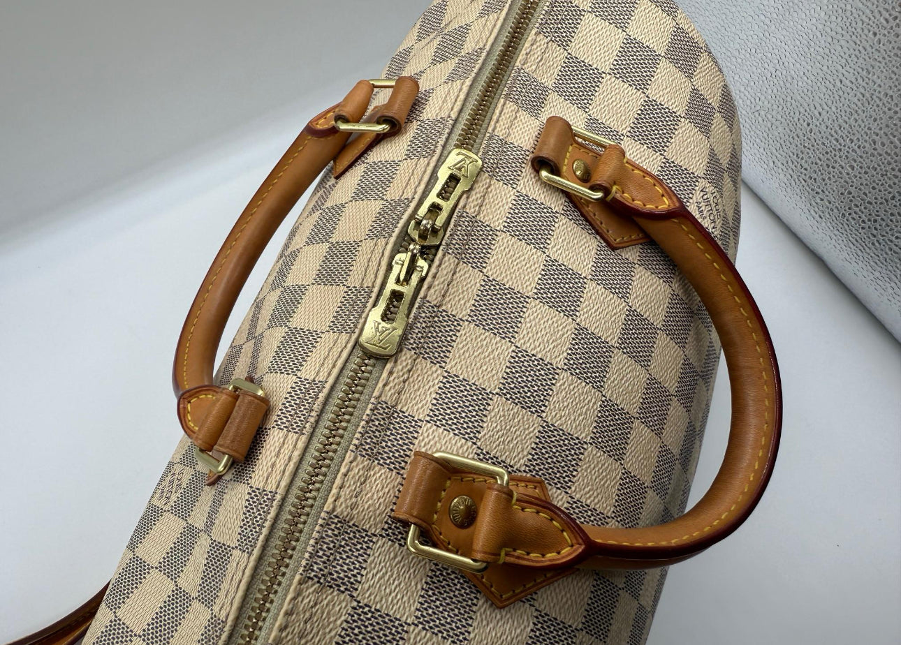 Damier Azur Speedy 30 Bandouliere