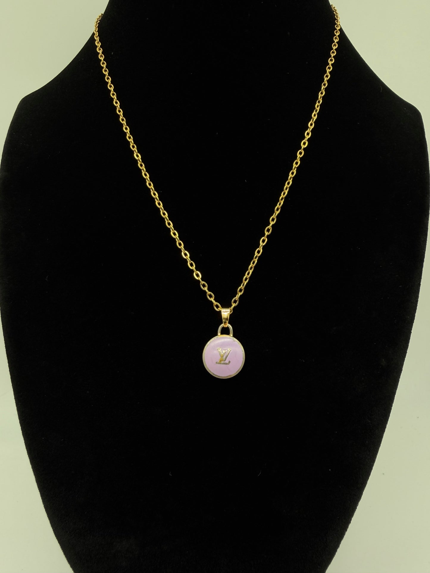 Louis Vuitton Lilac UpCyled Charm Necklace