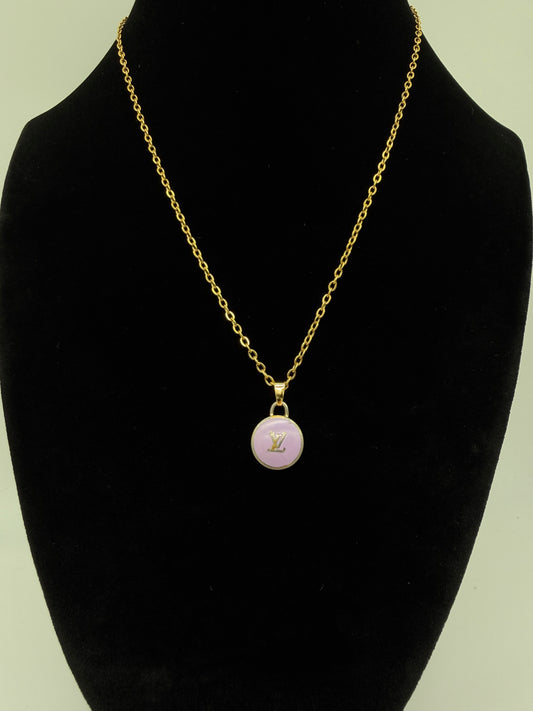 Louis Vuitton Lilac UpCyled Charm Necklace