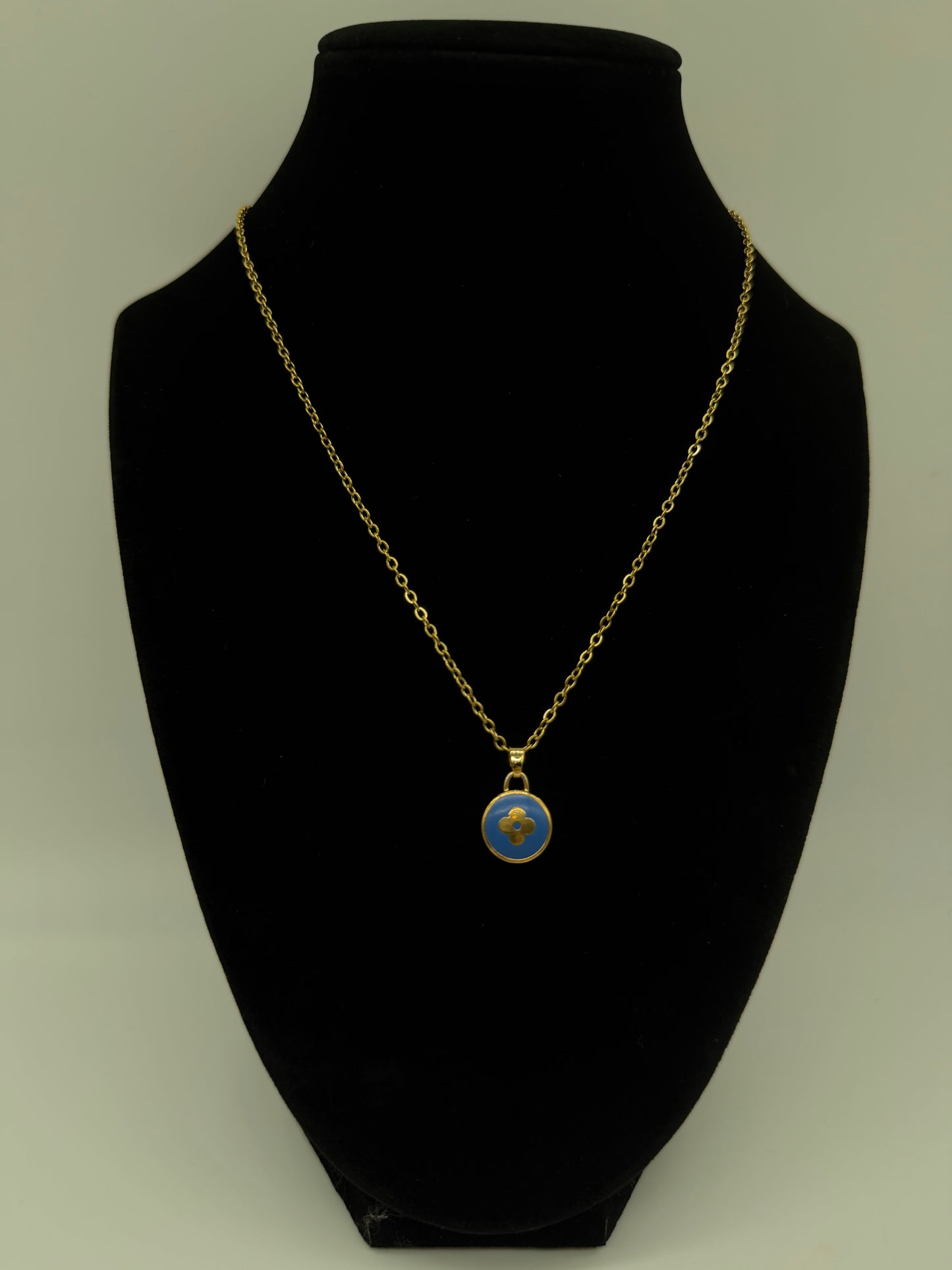 Louis Vuitton Dark Blue UpCyled Charm Necklace