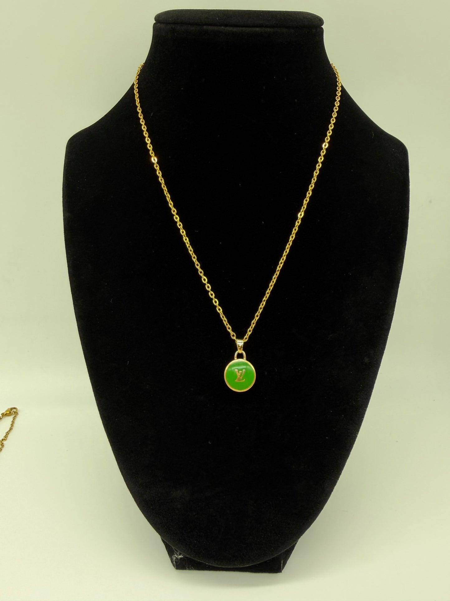 Louis Vuitton Green UpCyled Charm Necklace