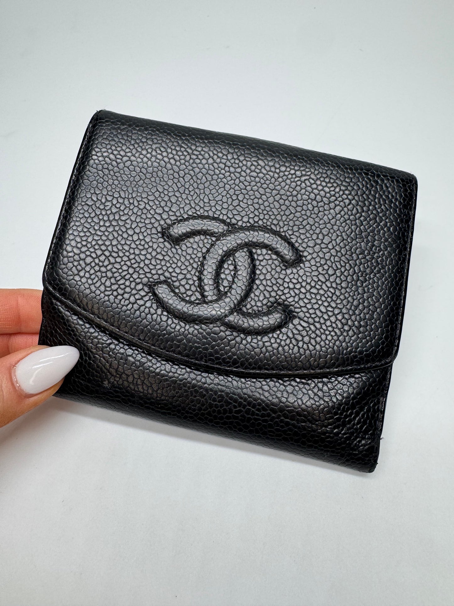 Black Caviar CC Timeless Compact Wallet