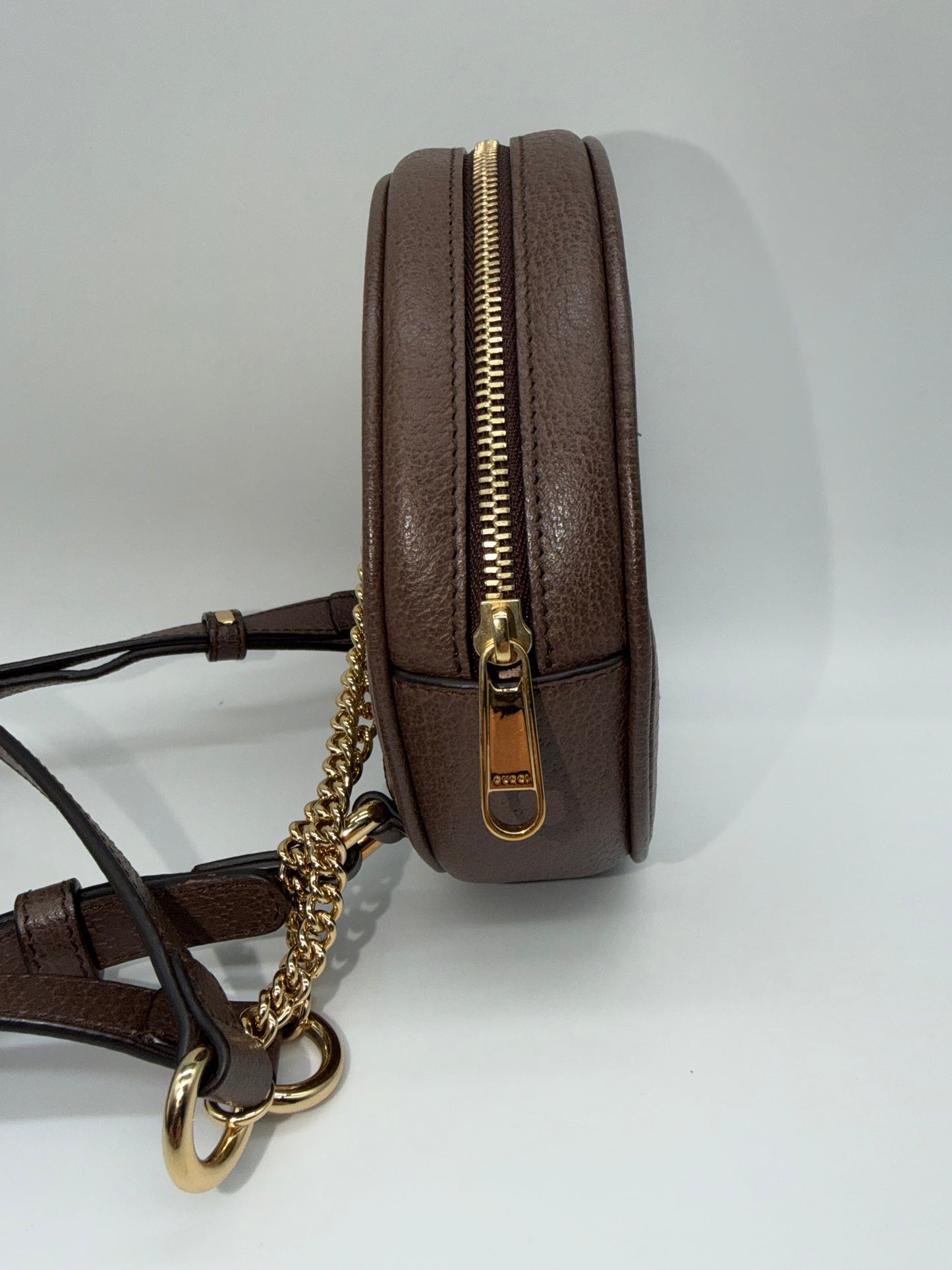 GUCCI Supreme Canvas Ophidia Round Mini Backpack