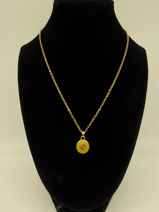 Louis Vuitton Yellow UpCyled Charm Necklace