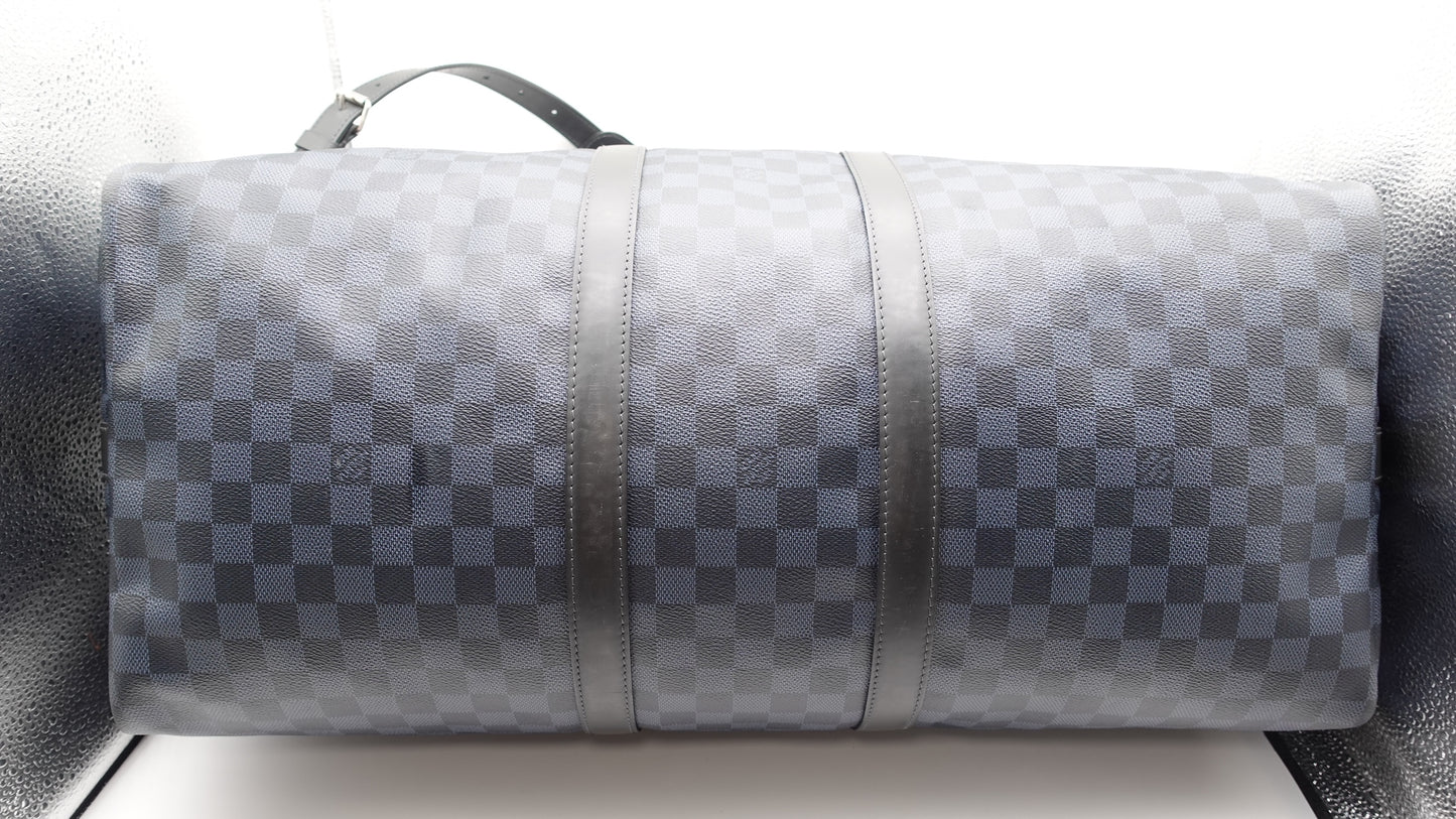 Louis Vuitton Damier Cobalt Keepall Bandouliere 55