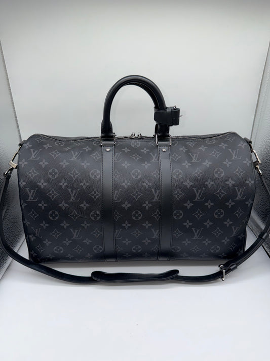 Louis Vuitton Monogram Eclipse Keepall 45 Bandouliere