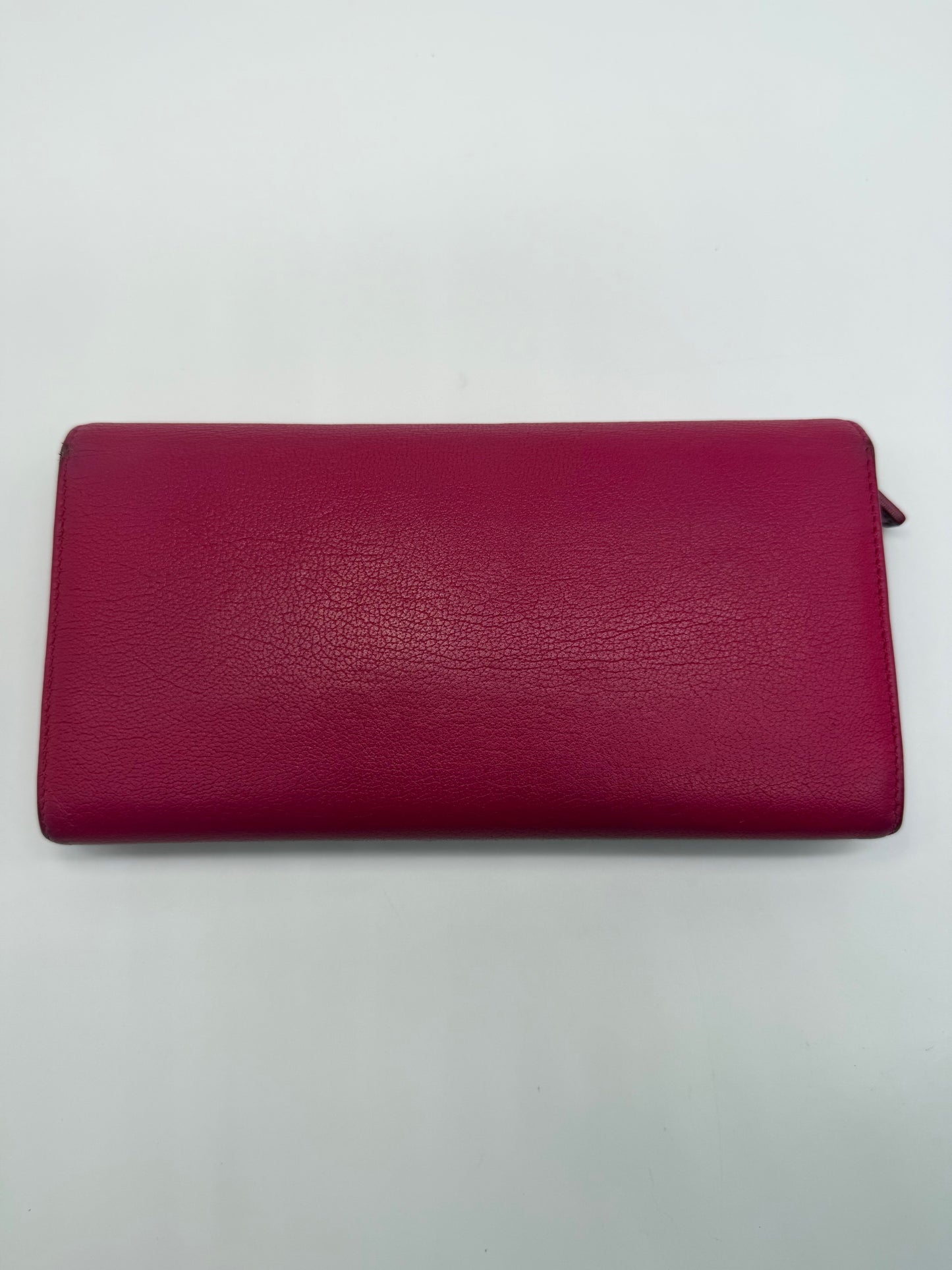 YSL Vintage Leather Long Wallet on Chain