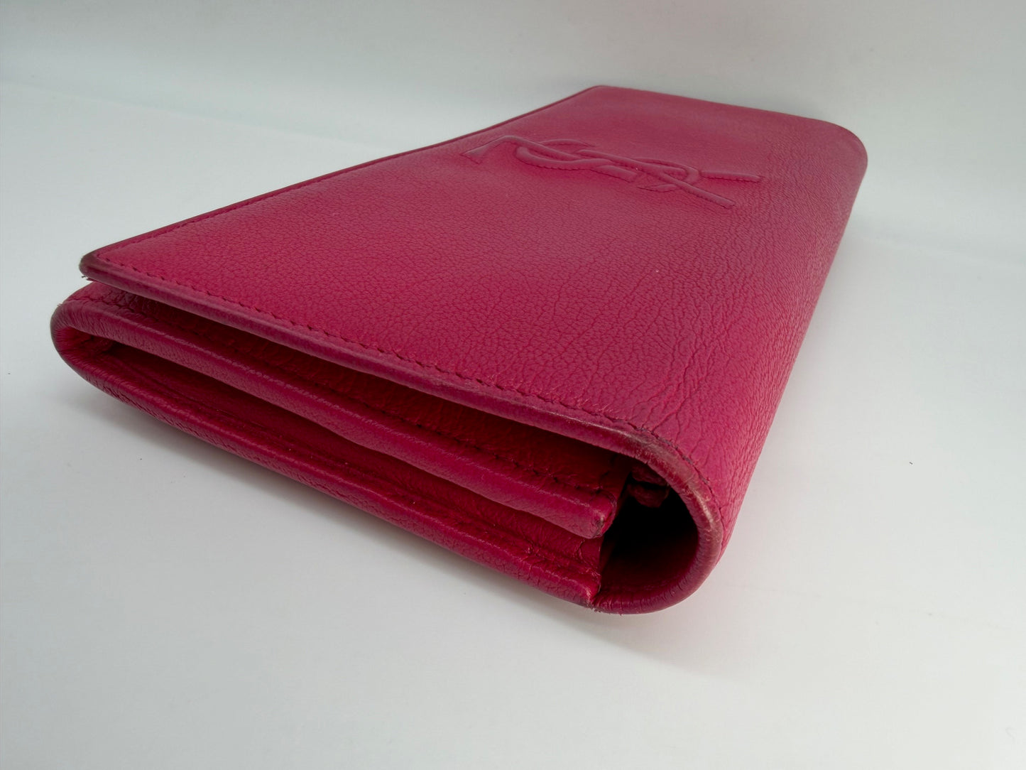 YSL Vintage Leather Long Wallet on Chain