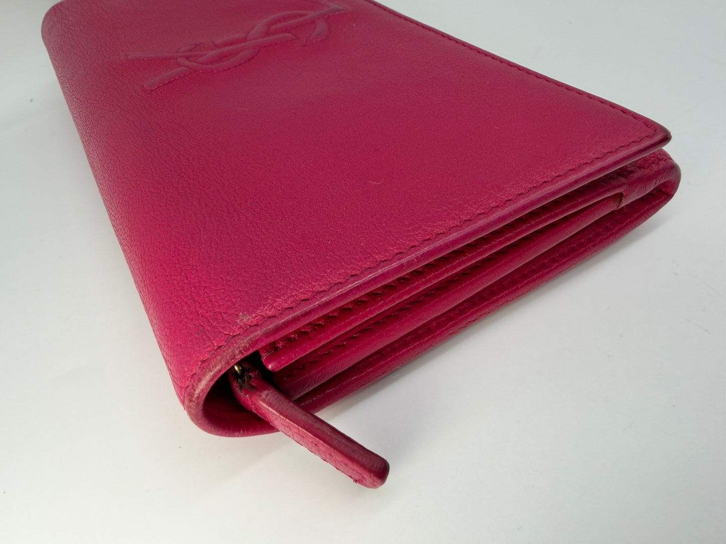 YSL Vintage Leather Long Wallet on Chain