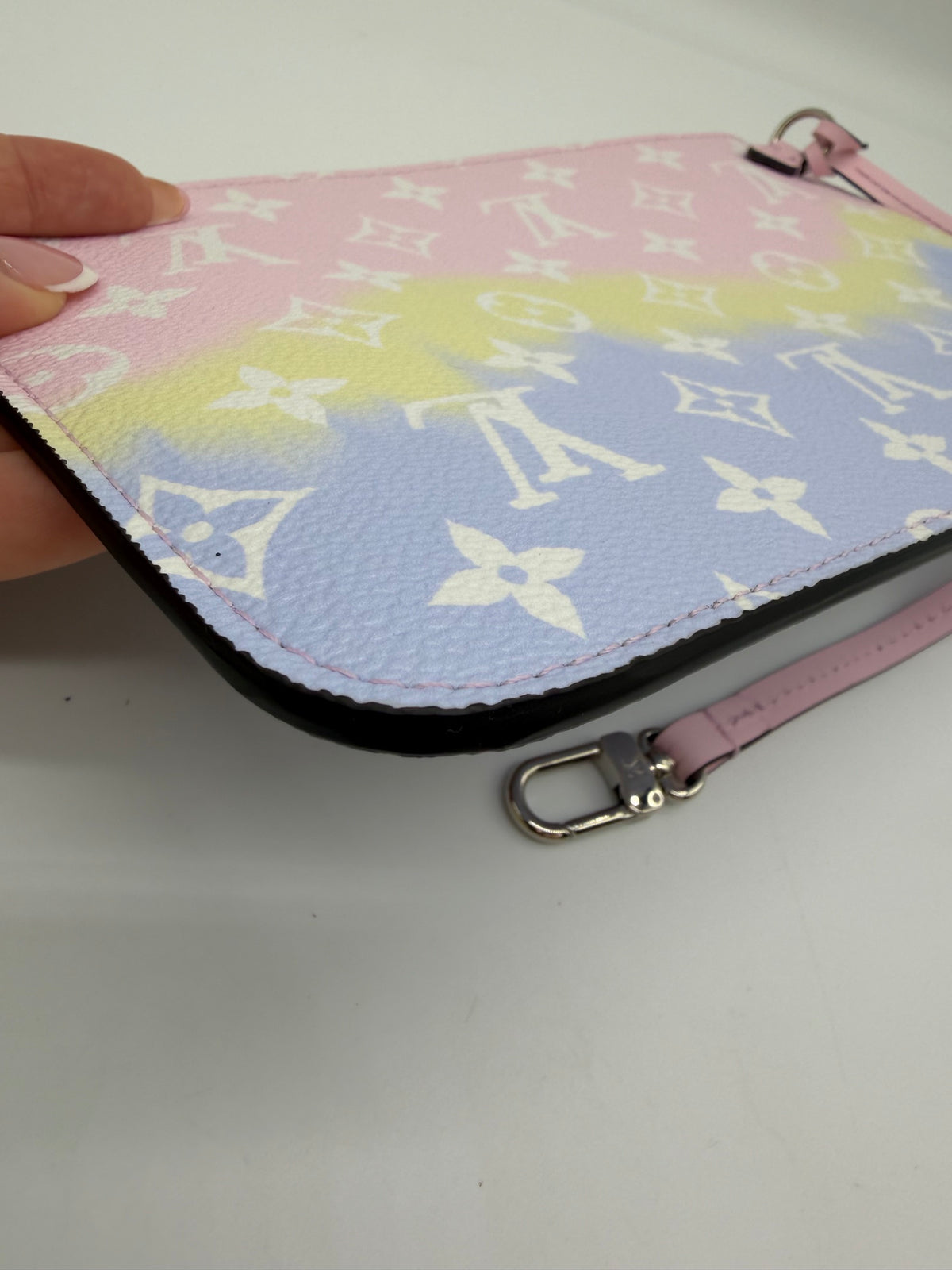 Louis Vuitton Monogram Pastel Escale Neverfull MM Wristlet Pouch