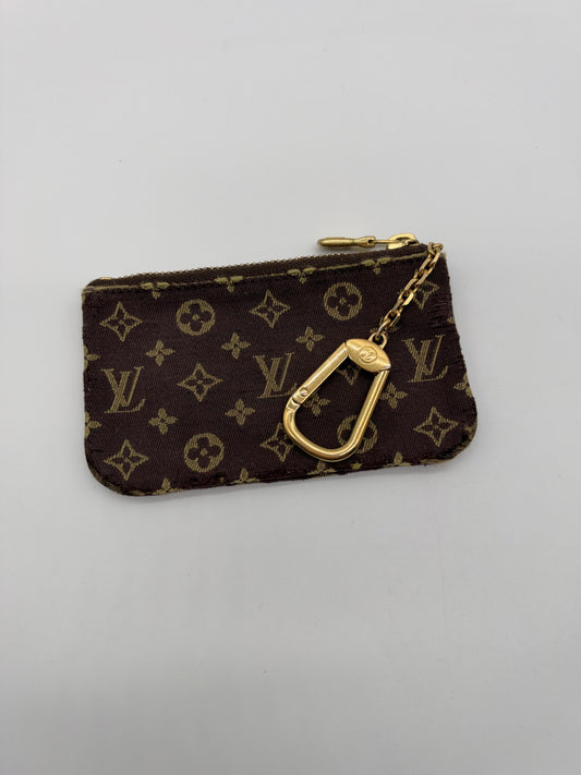 Monogram Mini Lin Denim Key Cles