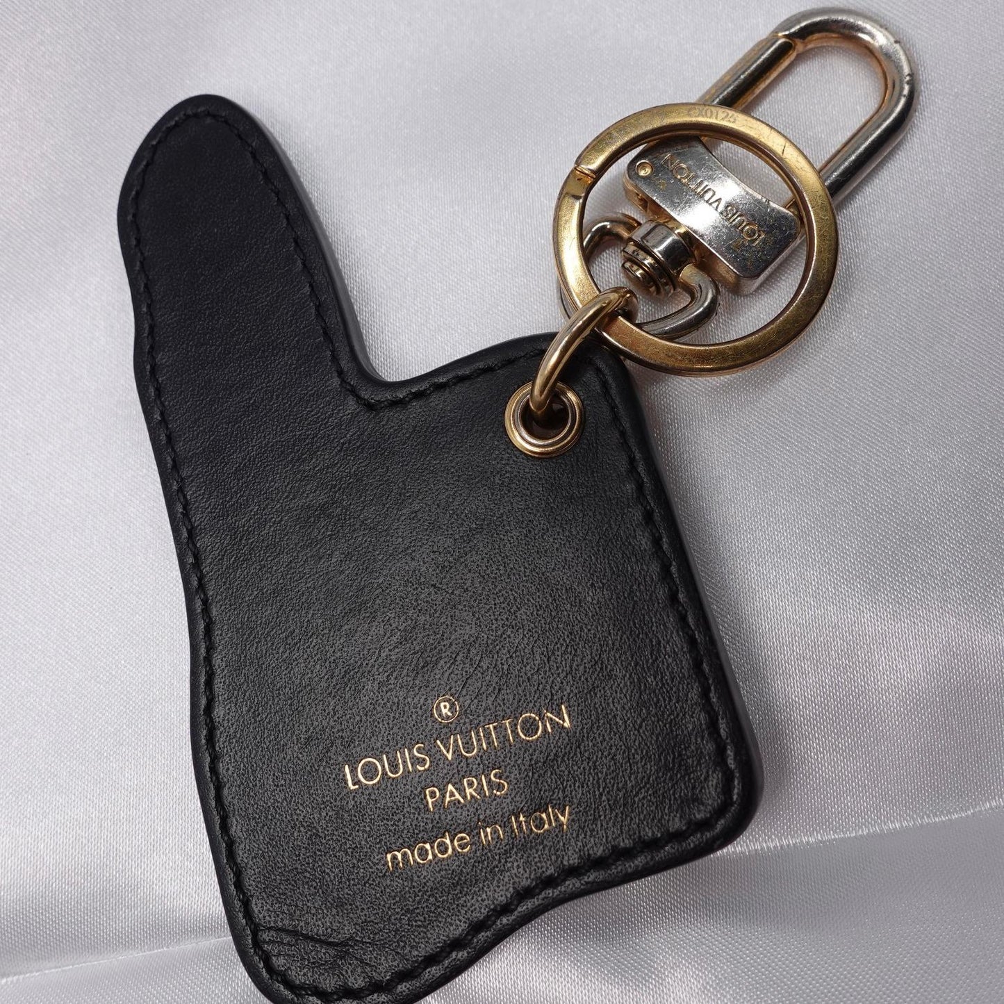 Limited Edition White Vernis Leather Lipstick Stickers Key Holder and Bag Charm